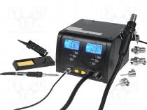 Hot air soldering station, digital, ESD, 160÷480C, 3÷24l/min