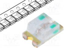 LED, SMD, 0805, blue, 42-80mcd, 2x1.25x0.8mm, 120, 3.2....3.6V, 20mA