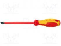 Screwdriver, Phillips cross, insulated, Blade  PH1, 1kVAC