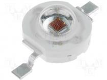 Power LED, EMITER, 3W, red, 80(typ)lm, 140, 625nm, 700mA, 2.5....3.5V