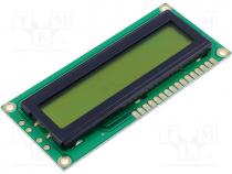 Display  LCD, alphanumeric, STN Positive, 16x1, Char 5.97mm