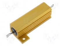 Resistor  wire-wound with heatsink, screwed, 10k, 50W, 5%