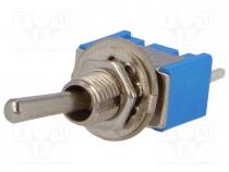 Switch  toggle, SPDT, ON-ON, 3A/250VAC, -55÷65C