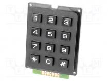 Keypad  plastic, Number of keys  12, none, plastic, 200m, 1N, 20mA