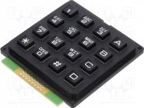 Keypad  plastic, Number of keys  16, none, plastic, 200m, 1N, 20mA