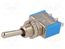 Switch  toggle, 2-position, SPDT, ON-ON, 3A/250VAC, -55....85C, 20m