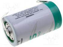 Battery  lithium, 3.6V, D, soldering lugs, Ø33.5x61.5mm, 17000mAh