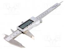 Caliper, Range 0÷150mm,0÷6", with digital readouts, Package  bag