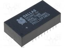 RTC circuit, Multiplexed, NV SRAM, 242B, 4.5....5.5VDC, EDIP24