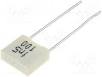 Capacitor  polyester, 1.5nF, 100V, Pitch 5mm, 10%, 2.5x6.5x7.2mm