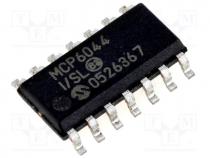 Operational amplifier, 14kHz, 1.4....6VDC, Channels 4, SO14