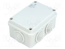 Enclosure  junction box, X 70mm, Y 105mm, Z 50mm, grey, IP55
