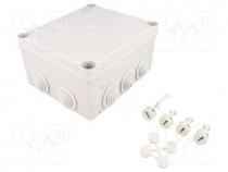 Enclosure  junction box, X 135mm, Y 160mm, Z 77mm, grey, IP55