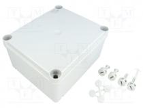 Enclosure  junction box, X 137mm, Y 160mm, Z 77mm, grey, IP55