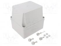 Enclosure  junction box, X 135mm, Y 160mm, Z 150mm, grey, IP55