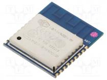 Module  WiFi, GPIO, I2C, I2S, PWM, SDIO, SPI, UART, 3....3.6VDC, 20dBm