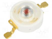 Power LED, Pmax 1W, cherry red, 130, Front  convex, P opt 225mW