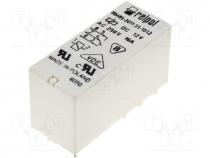 Relay  electromagnetic, SPDT, Ucoil 12VDC, 16A/250VAC, 16A/24VDC