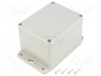 Enclosure  multipurpose, X 90mm, Y 115mm, Z 80mm, ABS, grey, IP65