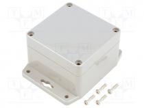 Enclosure  multipurpose, X 80mm, Y 82mm, Z 55mm, with fixing lugs