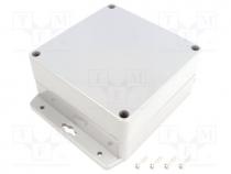 Enclosure  multipurpose, X 120mm, Y 120mm, Z 60mm, ABS, grey, IP65