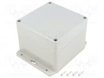 Enclosure  multipurpose, X 120mm, Y 120mm, Z 90mm, ABS, grey, IP65