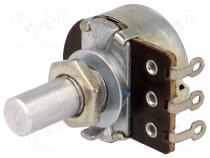 Potentiometer  shaft, single turn, 1k, 200mW, 20%, on panel, 6mm