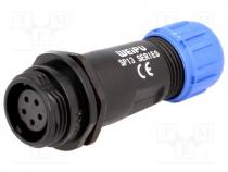 Plug, female, SP13, PIN 5, IP68, 4....6.5mm, 5A, soldering, for cable
