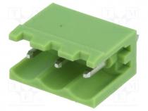 Pluggable terminal block, socket, 5.08mm, straight, ways 3, THT