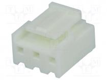 Plug, wire-board, female, PIN 3, w/o terminals, 3.96mm, for cable