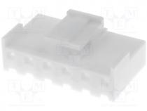 Plug, wire-board, female, PIN 6, w/o terminals, 3.96mm, for cable
