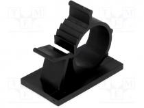 Self-adhesive cable holder, 16.5÷20.1mm, polyamide, black