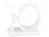 Self-adhesive cable holder, 18....22mm, polyamide, natural, UL94V-2