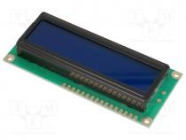 Display  LCD, alphanumeric, STN Negative, 16x2, blue, 80x36x13.2mm