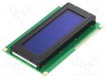 Display  LCD, alphanumeric, STN Negative, 20x4, blue, LED, PIN 16