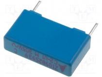 Capacitor  polypropylene, X2, 100nF, 15mm, 20%, 5x10.5x18mm