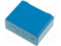 Capacitor  polypropylene, X2, 1uF, 22.5mm, 20%, 11x20.5x26.5mm