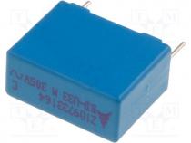 Capacitor  polypropylene, X2, 330nF, 15mm, 20%, 8x14x18mm