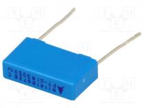 Capacitor  polypropylene, X2, 100nF, 15mm, 20%, 5x10.5x18mm