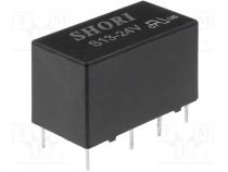 Relay  electromagnetic, DPDT, Ucoil 24VDC, 0.5A/125VAC, 1A/30VDC