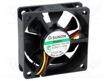 Fan  DC, axial, 24VDC, 60x60x20mm, 39.08m3/h, 33.5dBA, Vapo, 26AWG