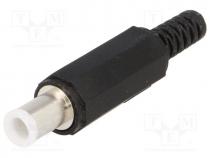 Plug, DC supply, female, 6,5/4,1/1mm, 6.5mm, 4.1mm, for cable, 2A