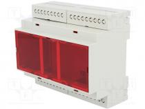 Enclosure  for DIN rail mounting, X 106.25mm, Y 90.2mm, Z 57.8mm
