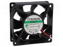 Fan  DC, axial, 24VDC, 70x70x25mm, 83.25m3/h, 44dBA, Vapo, 9.14mmH2O