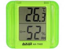 Thermo-hygrometer, LCD, -50....70C, Accur  1C, 0.1C, 10....99%RH
