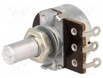 Potentiometer  shaft, single turn, 10k, 200mW, 20%, on panel, 6mm