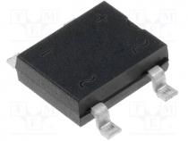 Bridge rectifier, 20V, 1A, SMD, Features  Schottky