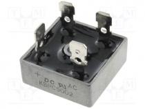 Bridge rectifier, 200V, 50A, 6.4x0.8mm connectors, MB-25