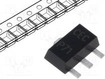 Transistor  PNP, bipolar, 25V, 1A, 1W, SOT89