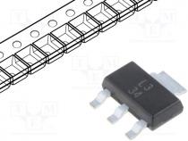 Voltage stabiliser, adjustable, 3....40V, 1.5A, SOT223, SMD